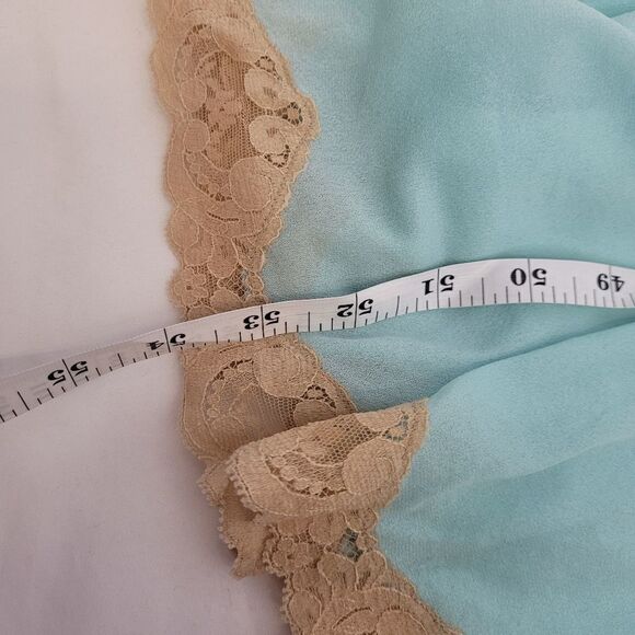 VINTAGE 70s Emilio Pucci blue nightgown with lace trim S - Picture 14 of 14